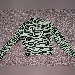 Green zebra turtleneck
